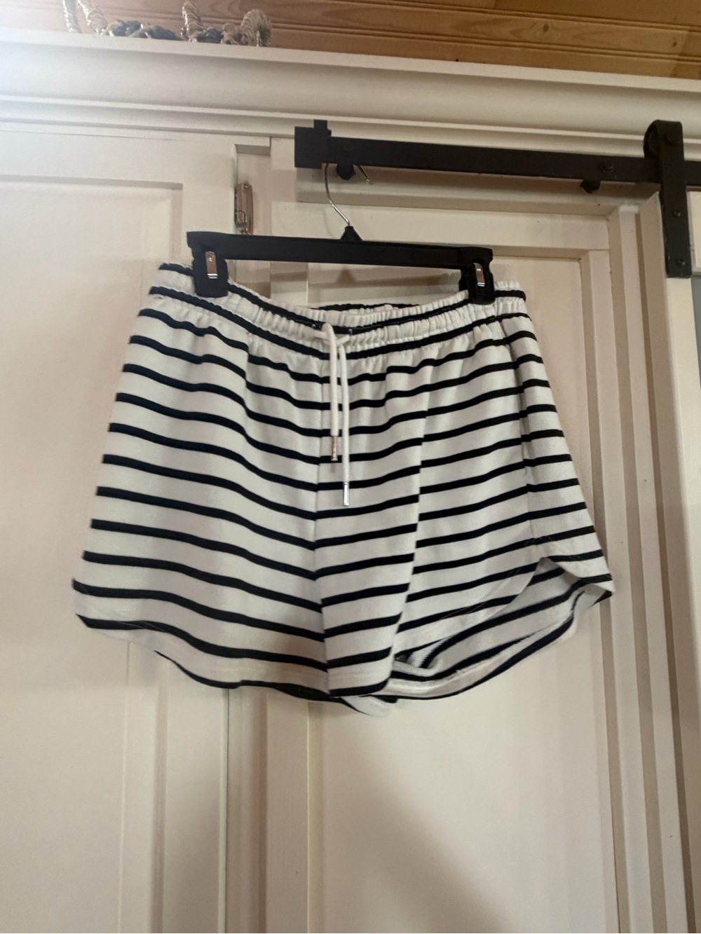 H&M Women’s Black & White Striped Lounge Shorts